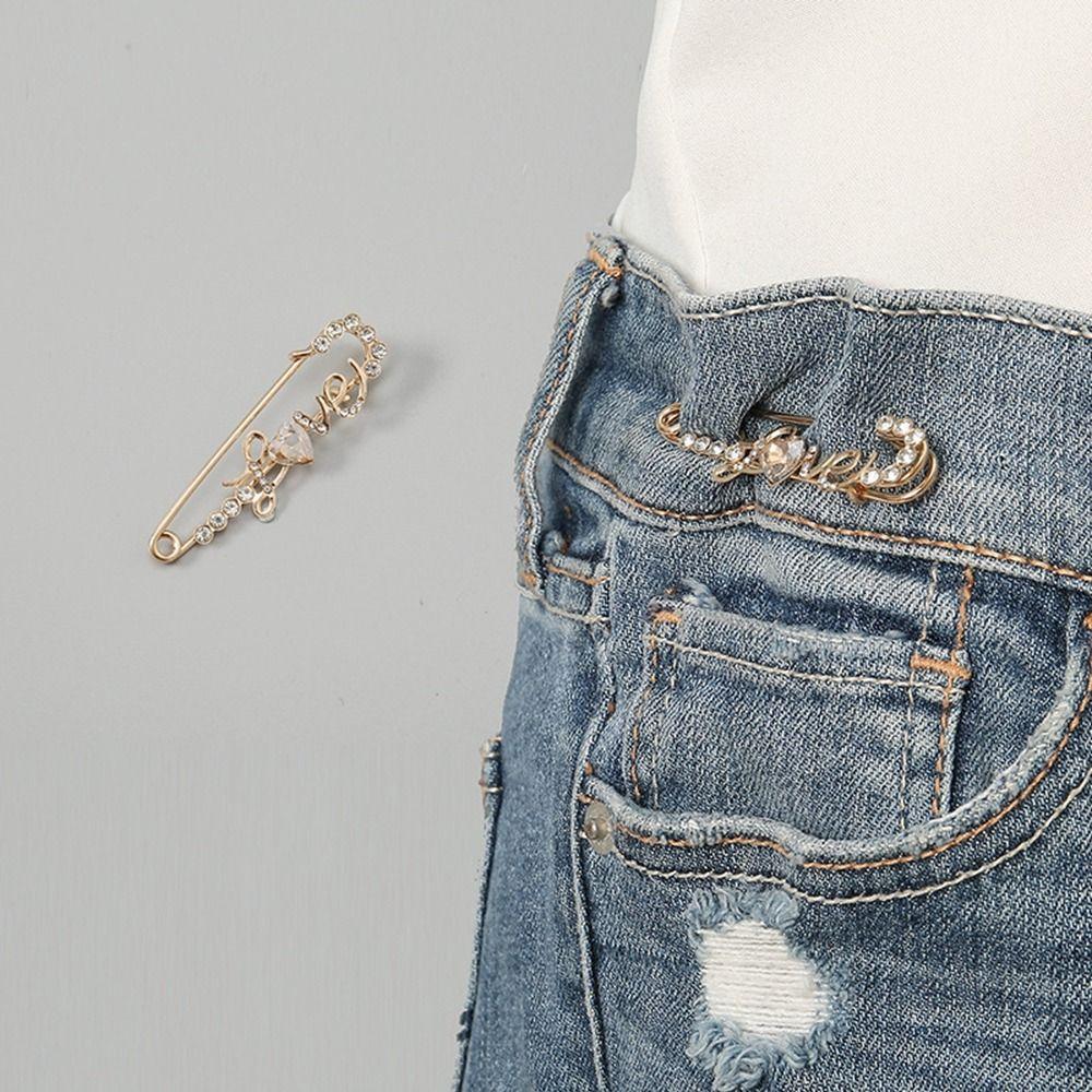 Pearl Decoration Detachable Pearl Brooch Fastener Pins Safety Pins Pants Pin Decorative Clips Detachable Design