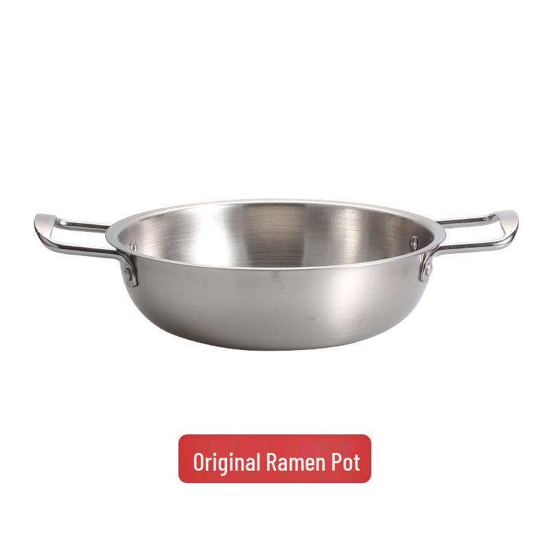 Korean Cuisine Stainless Steel Double-Ear Ramen & Soup Pot
