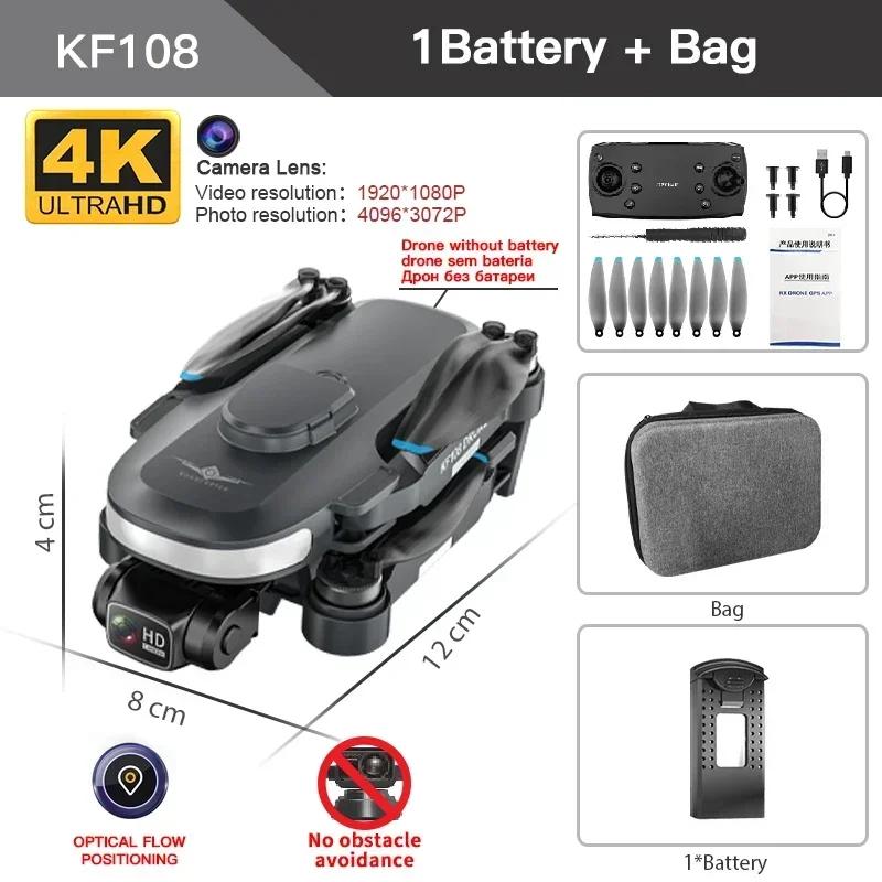 KF108 / KF108MAX GPS Drone 4K HD Dual Camera 360° Obstacle Avoidance Brushless Motor Mini Drone 4K Profesional RC Dron VS L900