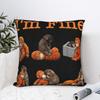 I'M Fine Sad Monkey Punch With An Orange Toy Plush Hugging Pillowcases Pillow Case For Living Room Bed Chair Comfy Pillow Cover