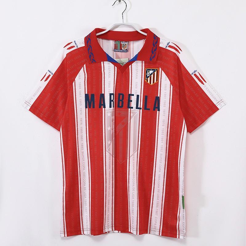 2004-05 Atletico Madrid Retro Soccer Jersey Torres 9 Simoni 14 Short Sleeve Long Vintage Football Shirt