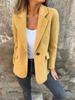 Veste de costume casual en laine à revers boutonnée pour femme Automne Hiver 2026