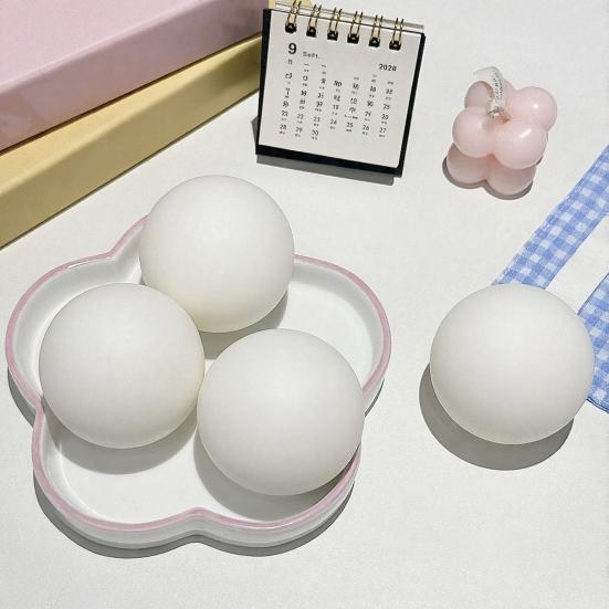Tangyuan Squeeze Ball Soft Rubber Cute Glutinous Rice Ball Stress Relief Toy Slow Rising Squeeze Toy for Kids Office Workers Anxiety Relief
