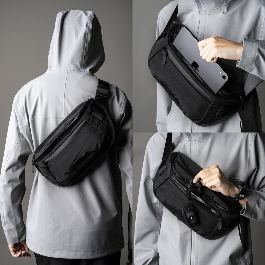ALPAKA Bravo Sling Mini V2 Axoflux 300D Omuz Çantası, Askılı Çanta, Çapraz Askılı Çanta, Ayarlanabilir Askı, 2.5L Kapasite, iPad Mini Sığar, Mükemmel