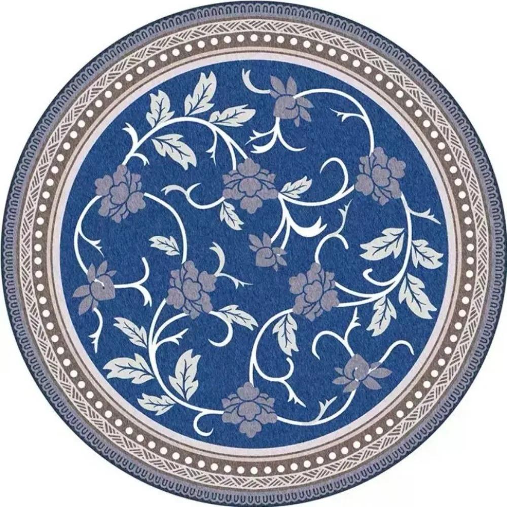 Retro Round Living Room Carpet American Hanging Chair Rugs Bohemia Bedroom Bedside Rug Home Luxury Decoration Sofa Non-slip Mat