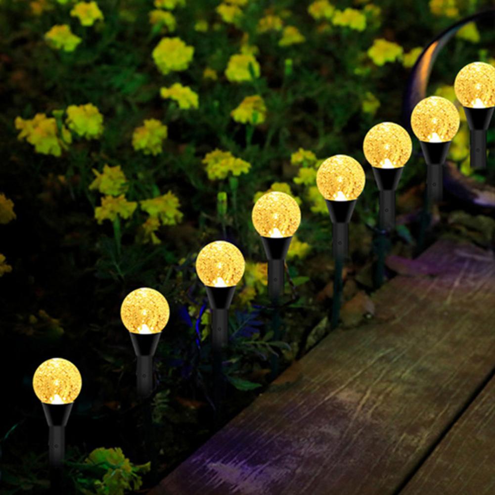 30/20/15 LED Solar Ground Plug Light, Crystal Ball Light, Atmosphere Light, Waterproof Path Light, Outdoor Courtyard Decoration