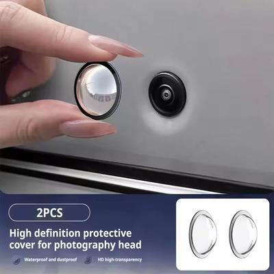 Universele Camera Lensbeschermer voor Auto, Achteruitrijcamera Cover, 360° Camera Bescherming, Krasbestendig Waterdicht Accessoire - 2 Stuks