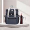 Waterproof Lunch Box Tote Double Layer Cool Bag Shoulder Strap Insulated Women Pack Stainless Steel