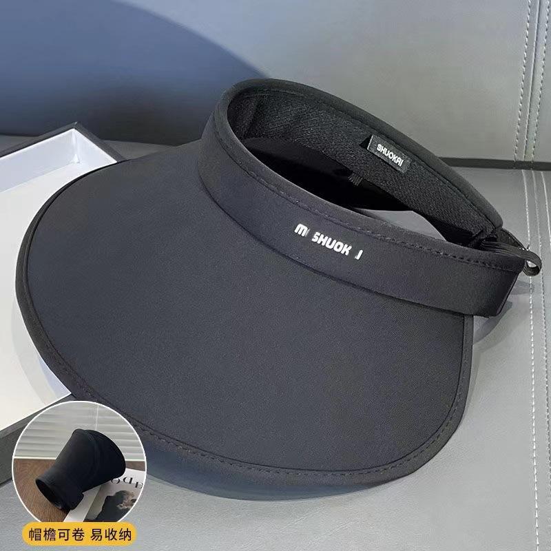 2025 Sommerhut Damen UV doppelseitiger Eisseide Hut mit breiter Krempe Sonnenschutzhut Koreanische Version Radfahren Leerer Top-Hut Sportsonnenhut