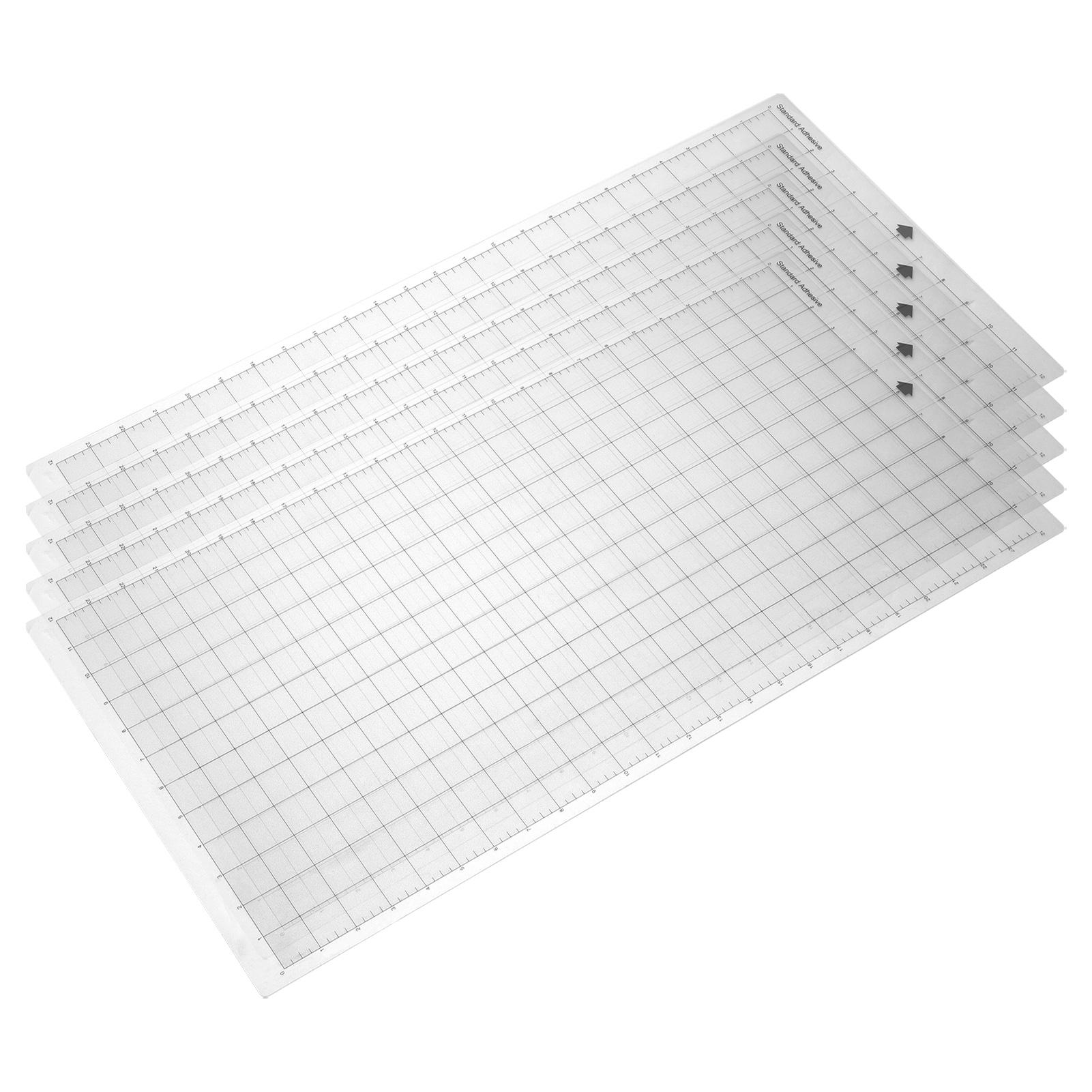 Vervangende Snijmat Transparante Plakmat met Meetraster 12x24 Inch voor Silhouette Cameo Explore Plotter 5pcs transparant