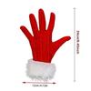Mit Kunstfellbesatz Feiertags-Fäustlinge Kurze Samthandschuhe Mode Weihnachten Rote Handschuhe Herren Damen
