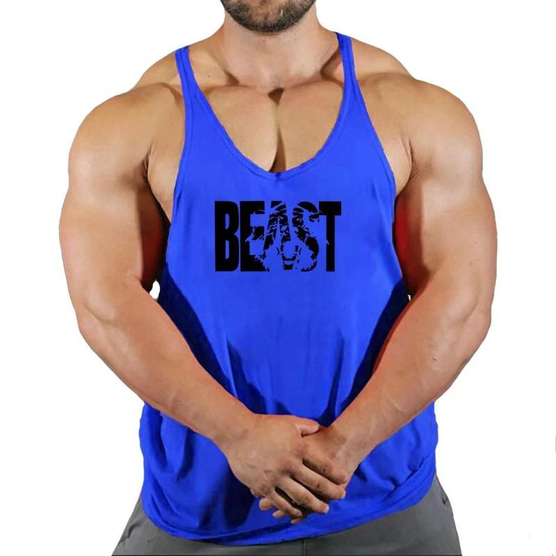 Gilet da Fitness Atletico da Uomo - Traspirante, Spalline Sottili, Cotone, Taglie Forti