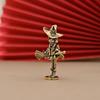 Brass Broom Witch Figurine With Retro Design Durable Material Home Desktop Decor Halloween Ornament