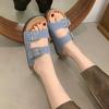 Sommer vielseitige Damen Schuhe Mode Internet Berühmtheit Strandschuhe Meer ein Wort Pantoletten lässig Urlaub flache Hausschuhe Außenbekleidung