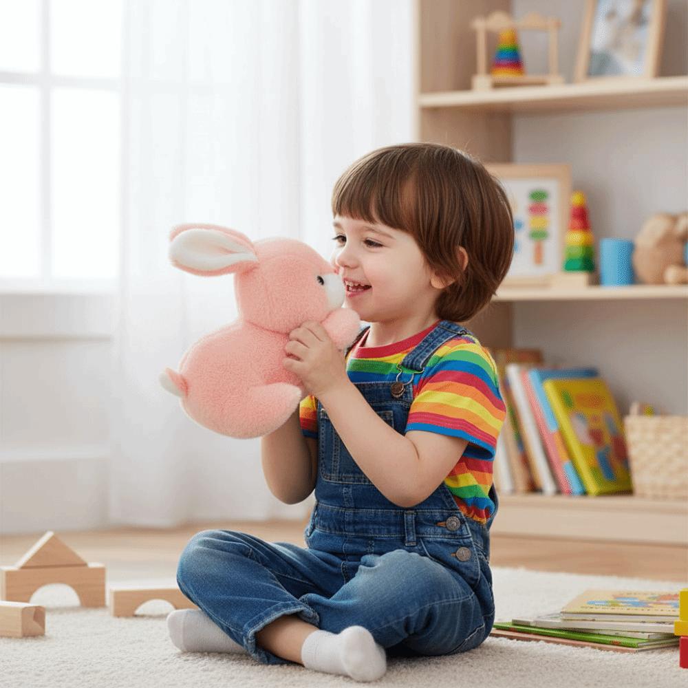 Soft Plush Rabbit Plush Doll Red Bunny Simulation Toy Cute Animal Plush Rabbit  Festival Gift