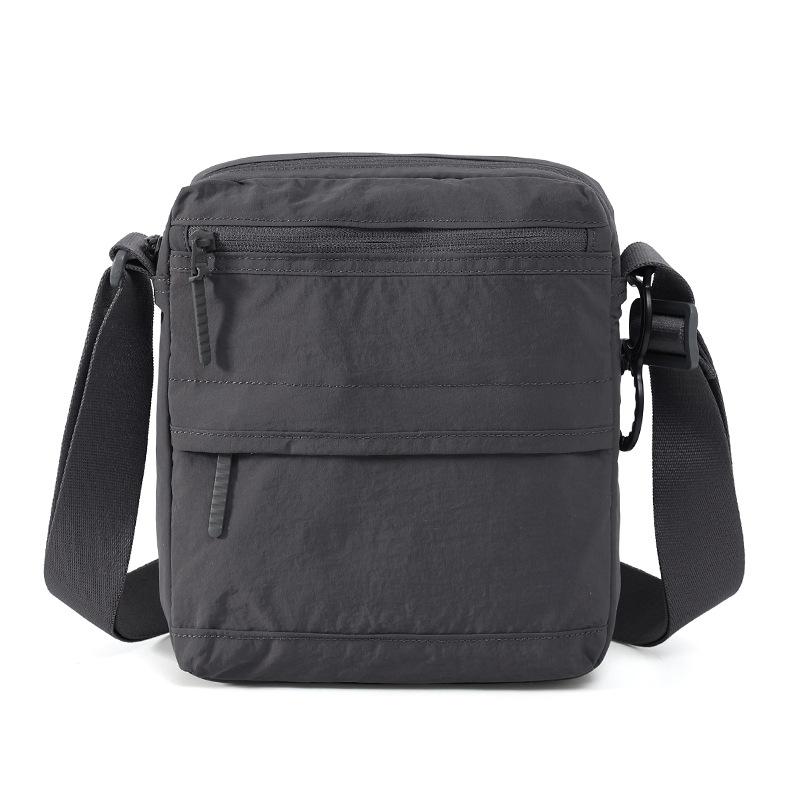 Men's Shoulder Bag Vertical Crossbody Bag Solid Color Nylon Bag