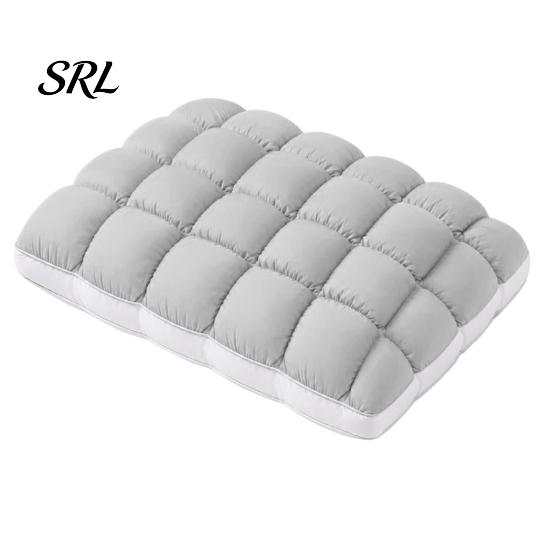 Plush Cushioned Pillows for Bedroom Cooling Quilted Puff Pillow, Cloud-Like Bed Down Alternative Washable Bedding Accessories Fluffy Cloud Pillow Side