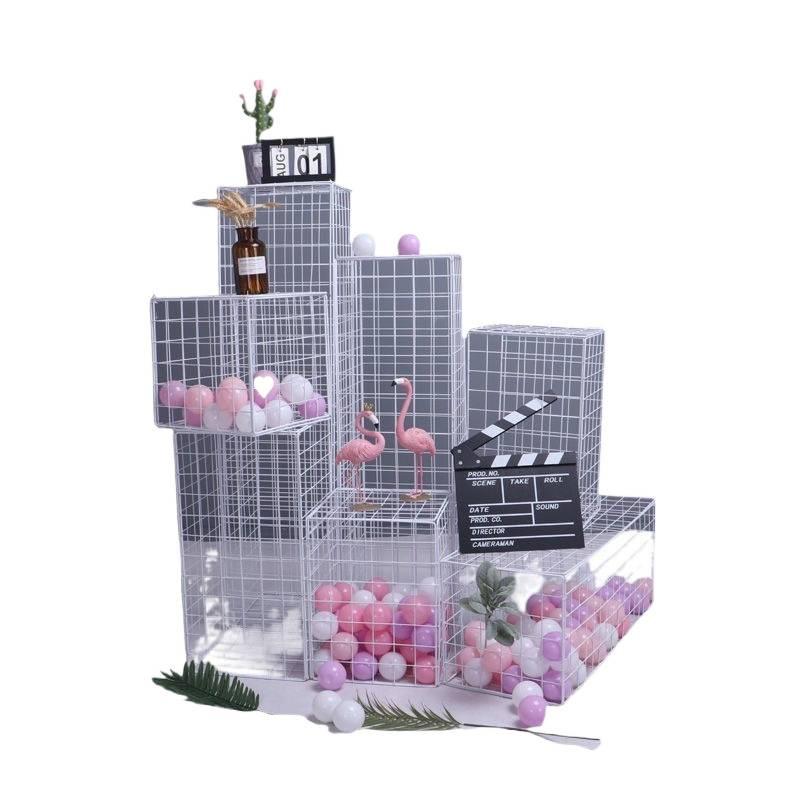 Wall-Mounted Grid Mesh Storage Rack - Indoor Hanging Net & Pet Wire Fence