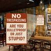 Vintage Metal Sign No Trespassing Wall Decor for Garden Garage Farm