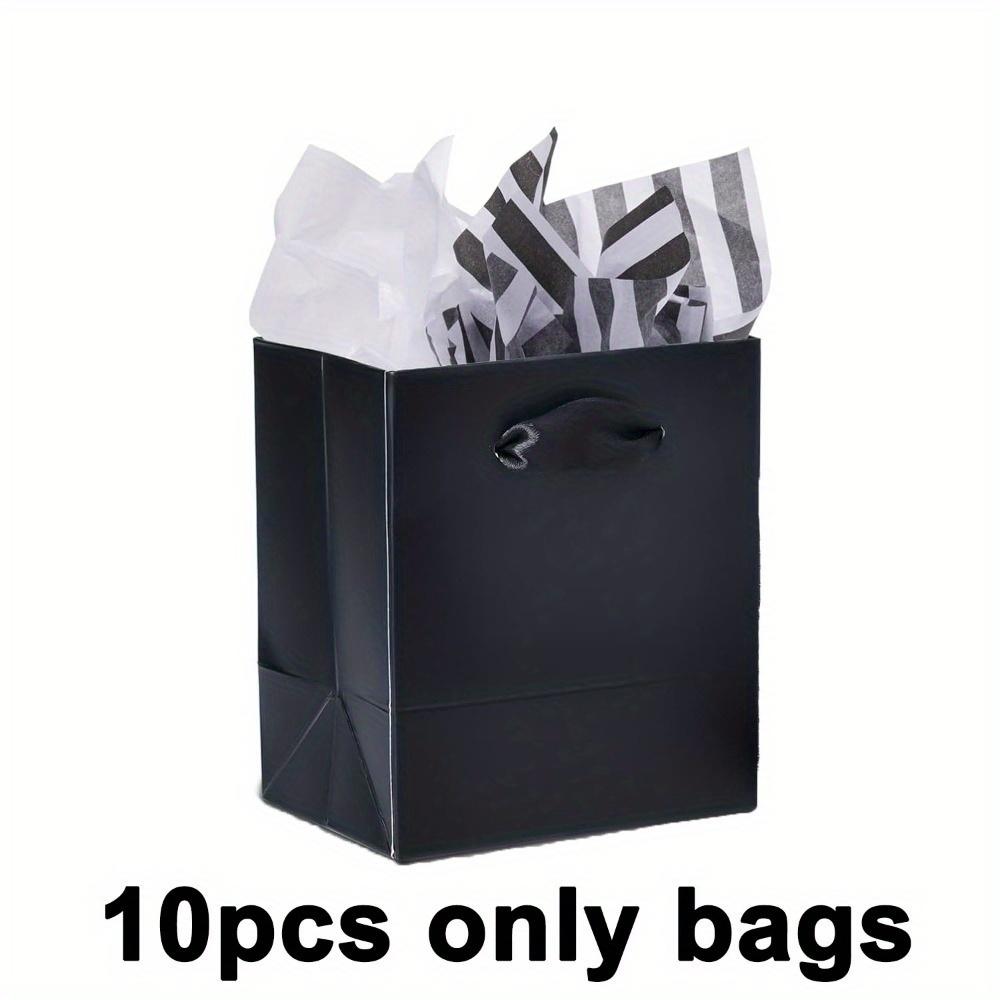 

10 шт. Мини черные подарочные пакеты Подарочные пакеты с ручками Пакеты для угощений для свадьбы, девичника, дня рождения, праздника, материалы для изготовления и упаковки ювелирных изделий 10pcs 14*7*15cm