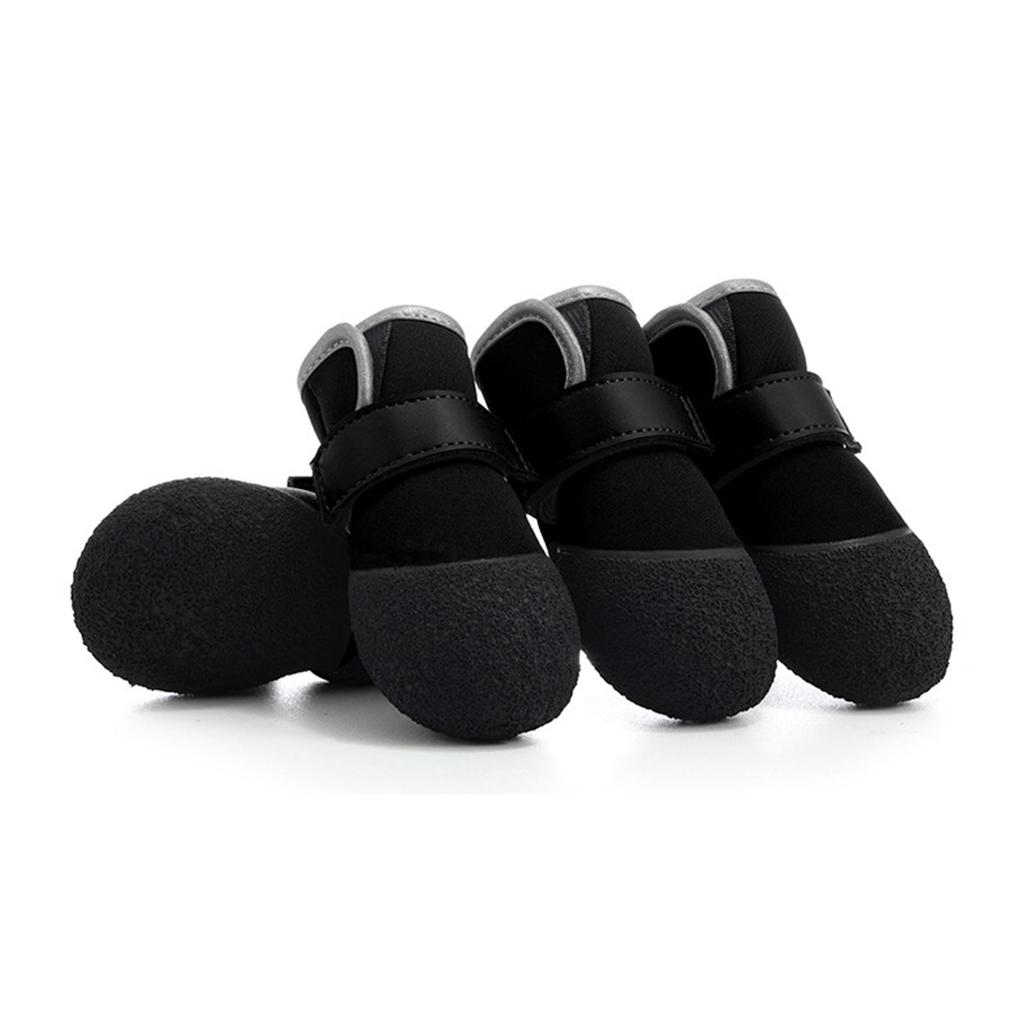 4pcs Nonslip Dog Boot Reflective Puppies Shoes Soft Soles Dog Paw Protectors for Daily Walks and Runs