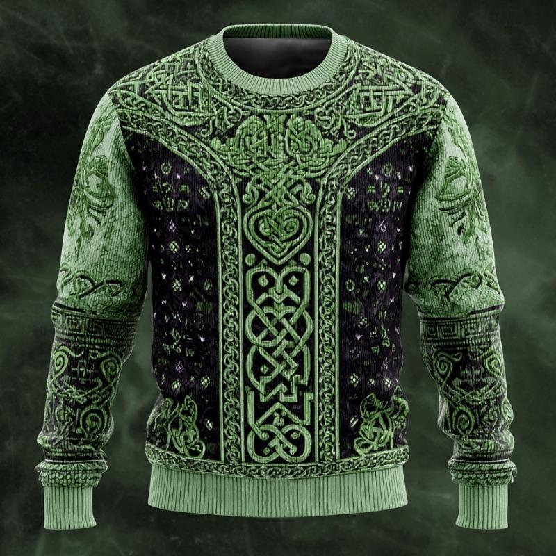 Men's Tree Of Life Pullover Sweater Jumper Knitwear Crewneck Retro Casual Vacation Daily 3D Print Long Sleeve Spring Fall Winter