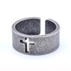 Classic Motorcycle Titanium Steel Ring For Men Vintage Hollow Out Bible Design Biker Jewelry Gift