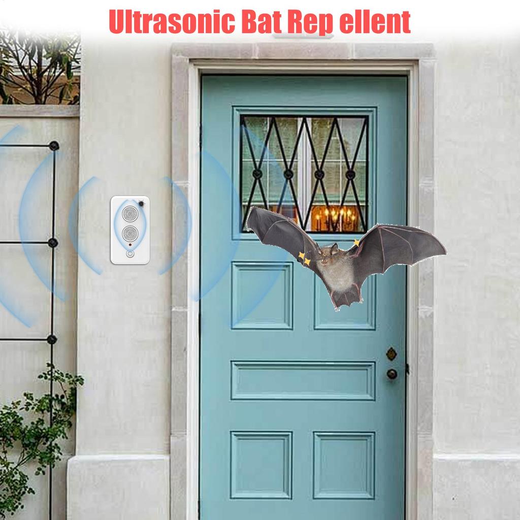 Bat Repeller Devices Adjustable Electric Animal Trap Ultrasonic Rechargeable Bird Defense System for Attic House Garden Basement