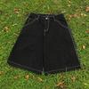 European High Street JNCO Pattern Embroidered Hip-Hop Loose Wide Leg Jeans