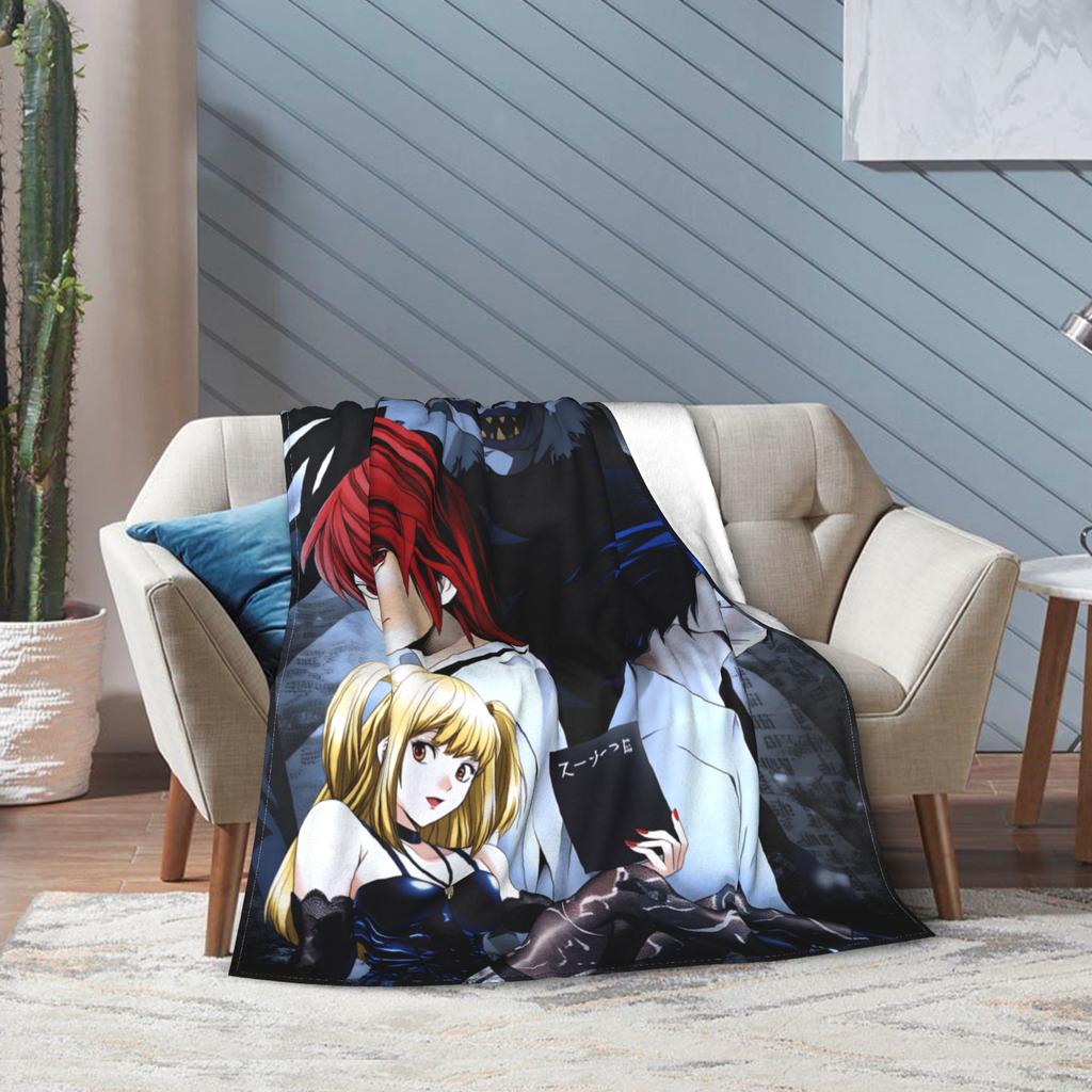 Light Yagami Misa Amane Flannel Blanket Winter Death-Notes Warm Soft Throw Blanket for Children Couch Chair Bedspread Sofa Bed