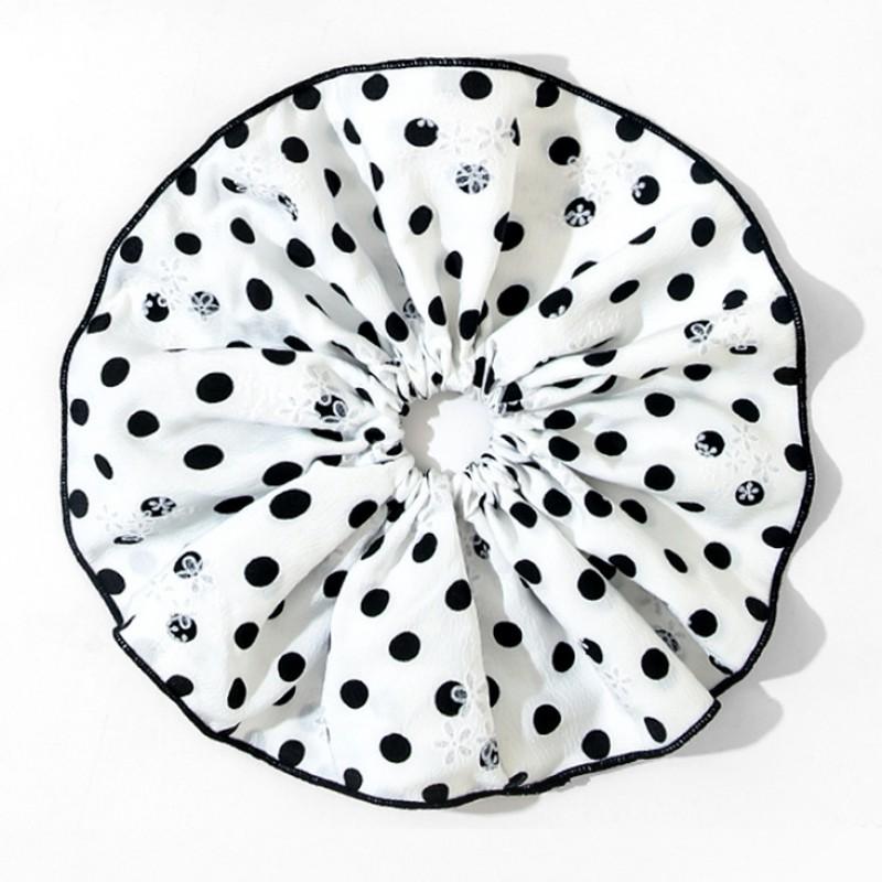 25cm Oversized Polka Dot Hair Tie Women Korean Style Mesh Scrunchie Bow Headband Accessory Ponytail Sweet Minimalist