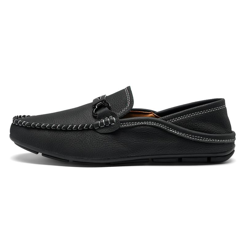 Fashion Comfort Genuine Leather Men Loafers All-match Lazy Shoes Breathable Moccasins Fashion Men Casual Shoes Slip-on Men Walking Shoes