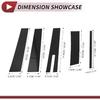 9 Pcs Door Pillar Window Trim for Lincoln MKT 2010-2015 Front Rear Left Right Anti Scratch Sticker Pillar Posts Door Outer Exterior Cover Black
