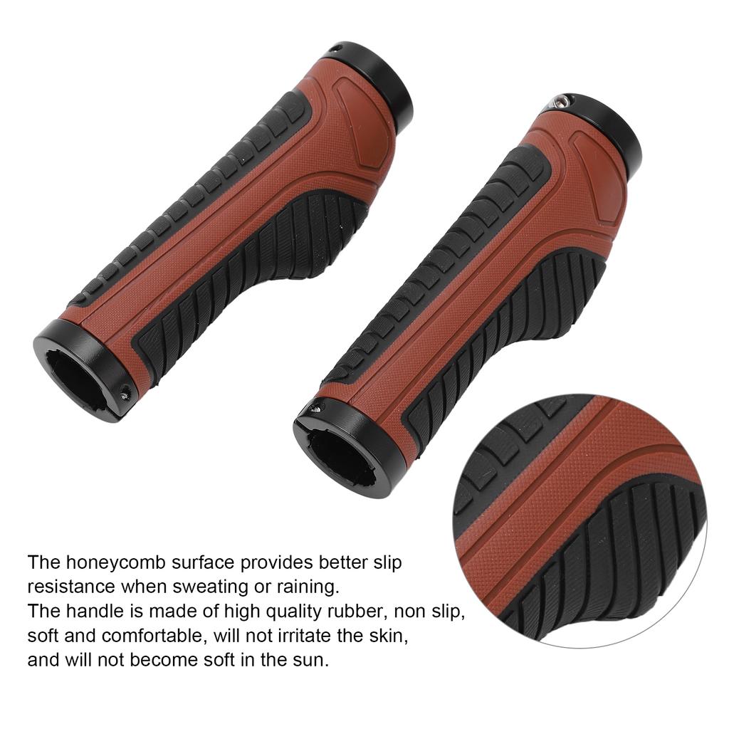 1 Pair Anti Slip Bike Handle Grip Rubber   Handlebar Grips Cover for Road Mountain Bikes
