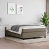 Exclusive House - Slatted Bed Base with Taupe Mattress 140x190 Cm Fabric
