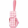 My Bottle Pouch with Strap, Pink Check, 350-400ml Capacity, APG-350 P-CH