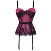 JYL TS shoulder hanging eyelash lace steel ring chest support with garter belt corset, court dress