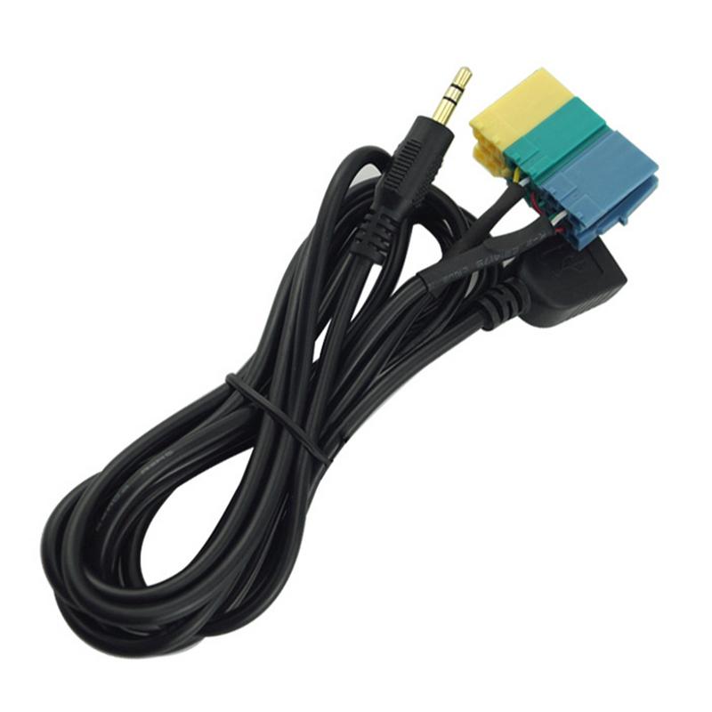 2-in-1 3,5-mm- und USB-Stecker Auto-Audio-Adapter Kabel für Auto-Video-Audio-Adapter Auto-AUX-Kabel für Hyundai K ia