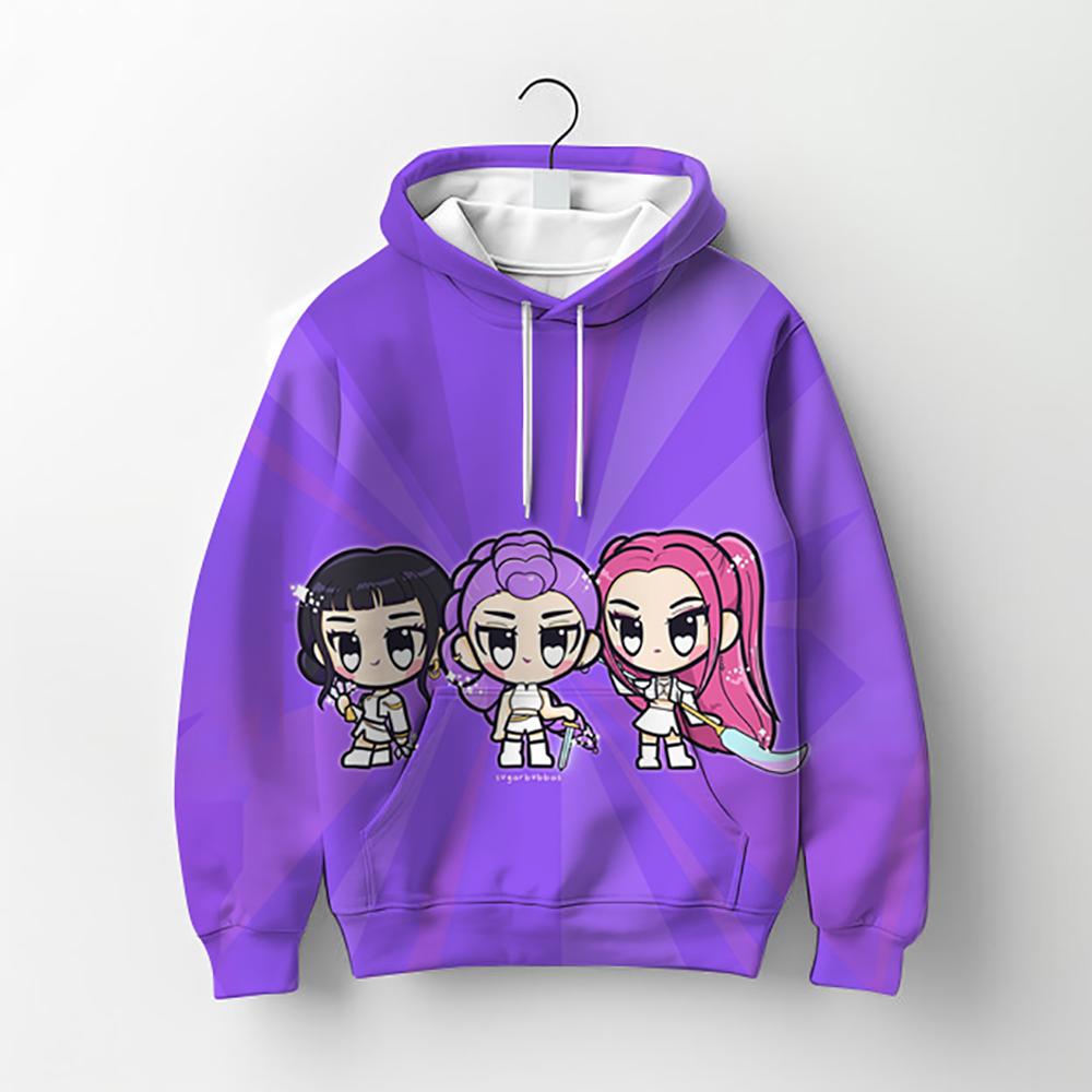Girls' Clothing KPop 'Devil Hunter' Sweatshirt Fashion Casual Pullover New Movie Kids Hoodie
