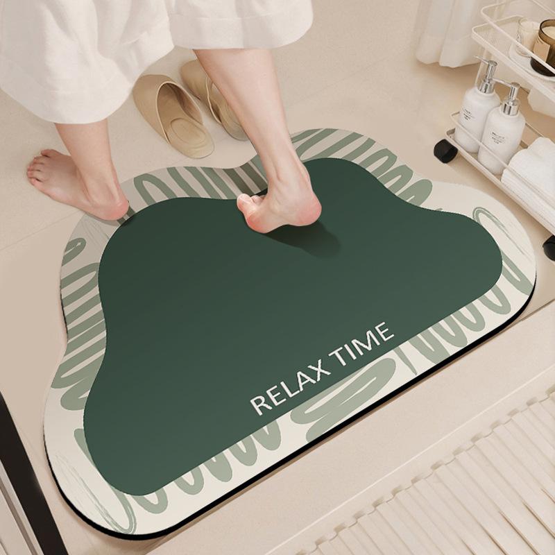 Cloud Floor Mat Bathroom Diatom Mud Soft Mat Non-slip Absorbent Bathroom Bathroom Door Mat Quick Drying Carpet