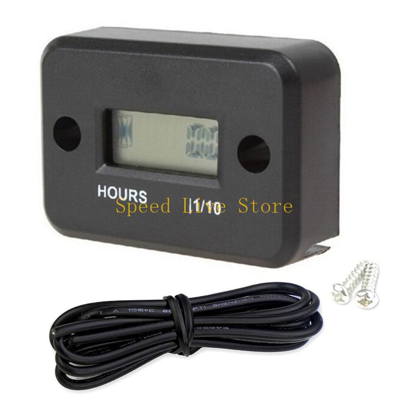 547C Digital Counter Timer Accumulator Motorcycle Inductive Digital Hour Meter Engine Gauge Hour Meter for Boat чёрный