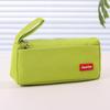 Durable Canvas Pencil Case With Large Storage Pocket Smooth Metal Zipper For School Student Stationery Storage