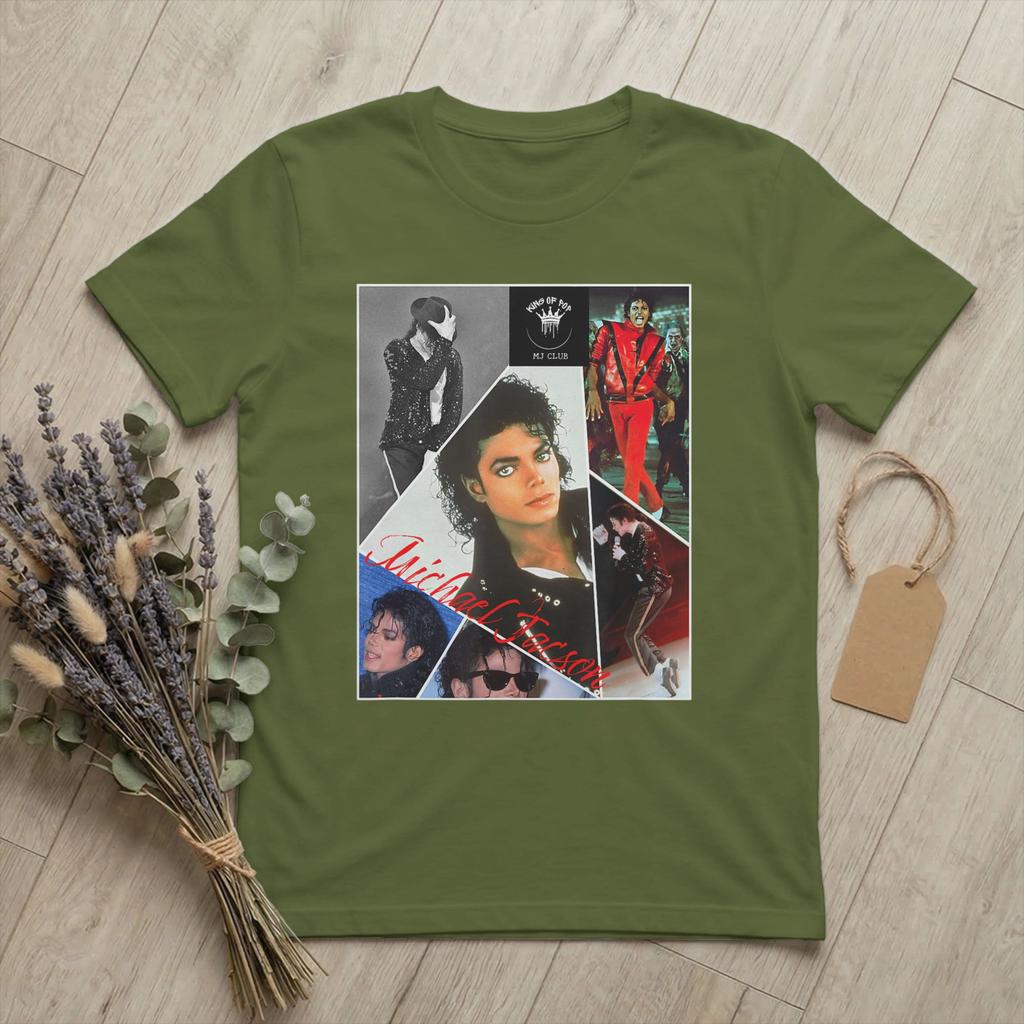 Michaels Pop King Jacksons T Shirts for Unisex Pure Cotton Casual TShirts Round Neck Singer Hip Hop Tees Short Sleeve Clothes Gift