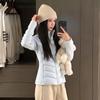 Light and thin ribs cotton clothes, women's winter jacket, slim fit inside, waist tight, thin cotton jacket.