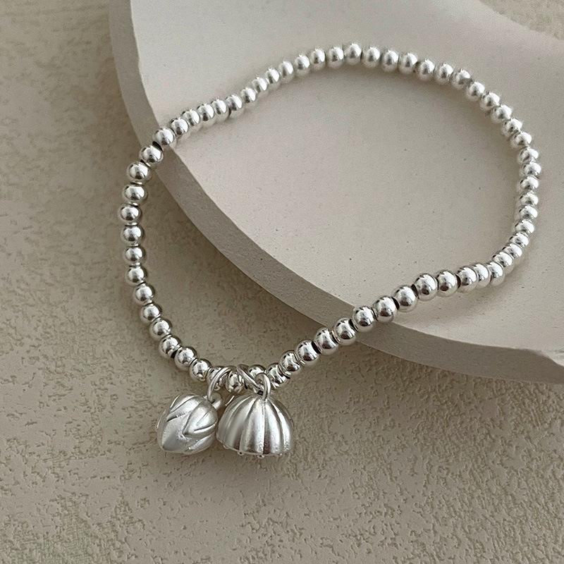 Banyan Tree S999 Silver Lotus Bead Bracelet - Versatile Women's High-End Jewelry Gift