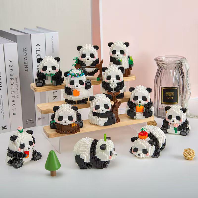 Panda Building Blocks - Girl's Birthday Gift | Educational Assembled Toy | Compatible with Lego