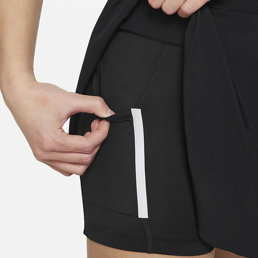 Nike Women's Black Dri-FIT Victory Flouncy Tennis Skirt DN1969-010
