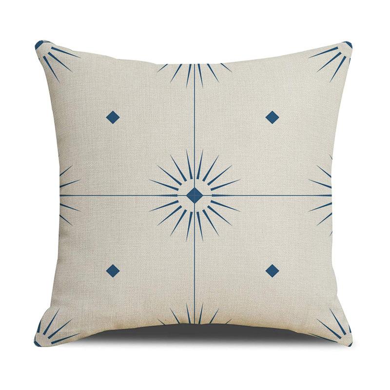 Nordic Geometric Mandala Linen Pillow Cover Digital Printing Car Sofa Bed Cushion Cushion Pillow Cover Home