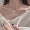 Crystal Snow Flake Pendant Long Necklace for Women Sweater Chain Snowflake Necklace Choker Adjustable for Rhinestone Jew