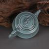 Antique-Style Porcelain Pot: Sky Blue Ru Kiln Glaze with Dragon Handle, Song Dynasty-Inspired, Collectible Piece